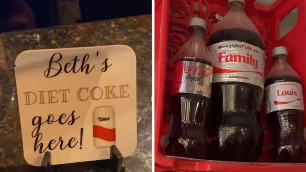 Only a small sample of Rowan's mom's Diet Coke decorative collectables.