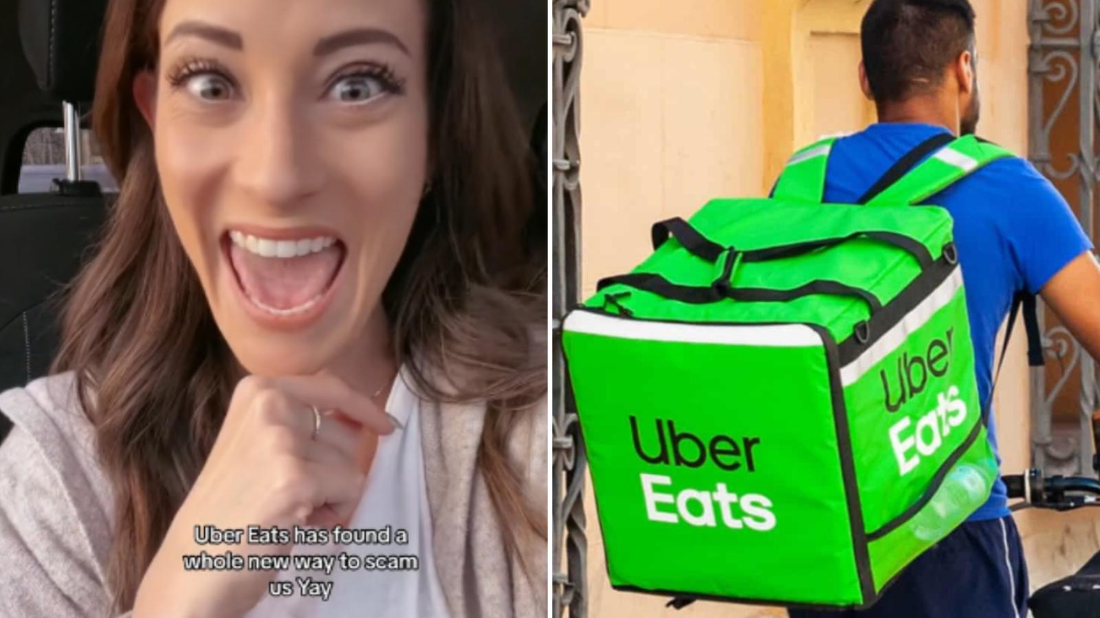 uber eats driver exposed food charging